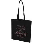 EcoSeal GRS recycled nonwoven convention tote bag 6L Black