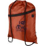 Oriole RPET drawstring bag with zipped front pocket 5L Brick