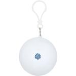 Fog poncho in round plastic container with carabiner White