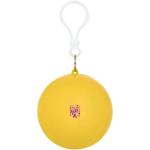 Fog poncho in round plastic container with carabiner Yellow