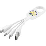 Troup 4-in-1 charging cable with type-C tip White