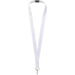 Addie sublimation lanyard with safety breakaway, black/white Black/white | 25mm