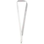 Isla 1-metre recycled PET sublimation lanyard with safety breakaway White