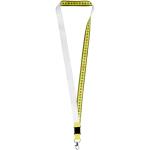 Isla 1 Meter RPET Sublimation Lanyard mit Sicherheitsverschluss Gelb/schwarz