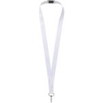 Addie recycled PET lanyard - double side sublimation, white White | 20mm