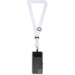 Lyra Verstellbares Lanyard mit Telefonhalterung und Sublimationsdruck Schwarz/weiss
