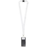 Addie RPET Sublimation Lanyard mit Telefonhalterung und Sicherheitsverschluss, schwarz/weiss Schwarz/weiss | 15mm