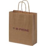 Kraft 80 g/m2 paper bag with twisted handles - small 