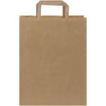 Kraftpapiertasche 80-90 g/m² mit flachen Griffen – 25 × 11 × 31 cm Natur