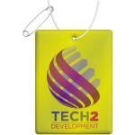 RFX™ H-12 rechteckiger, leichter, reflektierender PVC-Anhänger – groß Neongelb