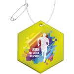 RFX™ H-12 hexagon lightweight reflective PVC hanger Neon yellow