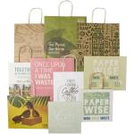 Agricultural waste and kraft paper bags sample box White