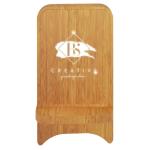 SCX.design W26 10W wooden wireless charging phone stand with light-up logo Timber