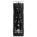 SCX.design C51 60W 5-in-1-Schnellladekabel aus rPET mit Display Schwarz