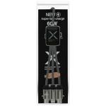 SCX.design C33 60W Typ C Ladekabel mit doppeltem Leuchtlogo Rauch grau