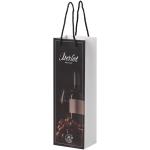 Handmade 170 g/m2 integra paper wine bottle bag with plastic cord handles - 12 x 9 x 37 cm 