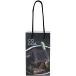 Handgefertigte 170 g/m² Integra-Papiertüte mit Kunststoff Kordelgriffen – 9,5 × 4 × 17 cm Weiß/schwarz