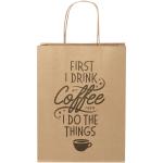 Kraftpapiertasche 120 g/m² mit gedrehten Griffen – 24 × 9 × 32 cm Natur