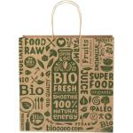 Kraftpapiertasche 120 g/m² mit gedrehten Griffen – 31 × 12 × 31 cm Natur