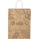 Kraftpapiertasche 120 g/m² mit gedrehten Griffen – 31 × 12 × 41 cm Natur