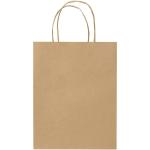 Kraft Papiertüte aus 120 g/m² Kraftpapier mit gedrehten Tragegriffen – 18 x 9 x 23 cm Natur