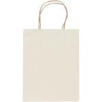 Landwirtschaftliche Altpapiertasche, 150 g/m², mit gedrehten Tragegriffen – 18 x 9 x 23 cm Weiß