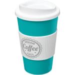 Americano® 350 ml insulated tumbler with grip Aquamarin blue