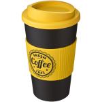 Americano® 350 ml insulated tumbler with grip Black/yellow