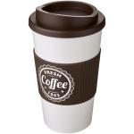 Americano® 350 ml insulated tumbler with grip Brown/white
