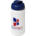 Baseline® Plus 500 ml flip lid sport bottle White/blue