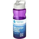 H2O Active® Eco Base 650 ml Sportflasche mit Ausgussdeckel, lila Lila, weiß