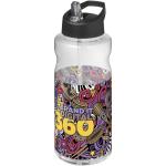 H2O Active® Big Base 1 litre spout lid sport bottle Black