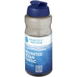 H2O Active® Eco Big Base 1L Sportflasche mit Klappdeckel, blau Blau,kohle