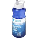 H2O Active® Eco Big Base 1L Sportflasche mit Ausgussdeckel Blau/weiß