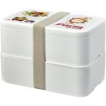 MIYO Renew double layer lunch box, ivory white Ivory white, pebble gray