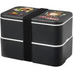 MIYO Renew 700+700 ml Doppel-Lunchbox, Granitfarben Granitfarben, Schwarz