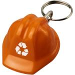 Kolt hard hat-shaped recycled keychain Orange
