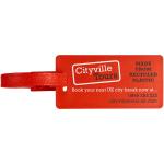 River recycled window luggage tag Red