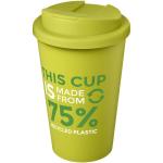 Americano® Eco 350 ml recycled tumbler with spill-proof lid Lime