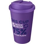 Americano® Eco 350 ml recycelter Becher mit auslaufsicherem Deckel Lila