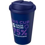 Americano® Eco 350 ml recycled tumbler with spill-proof lid Aztec blue