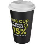 Americano® Eco 350 ml recycled tumbler with spill-proof lid White/black