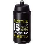 Baseline Recycelte Sportflasche, 500 ml Schwarz/schwarz