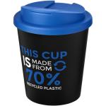 Americano® Espresso Eco 250 ml recycled tumbler with spill-proof lid, black Black, Mid Blue
