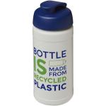 Baseline 500 ml recycled sport bottle with flip lid, natural Natural, blue