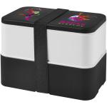 MIYO Doppel-Lunchbox Weiß/schwarz