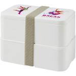 MIYO Doppel-Lunchbox Weiß/grau