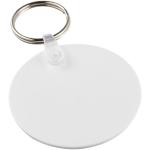 Tait circle-shaped recycled keychain White