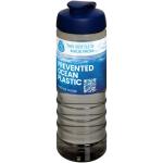 H2O Active® Eco Treble 750 ml Sportflasche mit Stülpdeckel, blau Blau,kohle