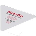 Frosty triangular recycled plastic ice scraper Weiß
